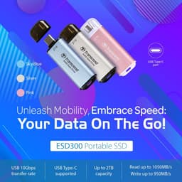 Externe SSD - Draagbare Opslag - Bestanden Overzetten - Hoge Snelheid - 512 GB - Blauw — thumbnail 2