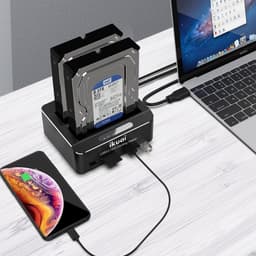 Hard Drive Dock - Externe Schijf Station - Data Klone - Offline Kloonfunctie - Tot 20 TB - Zwart — thumbnail 2
