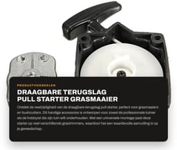 Dailygoods- Pull Starter Universeel - Draagbare Terugslag - Grasmaaiers/Bushcutters - Montage - Afstand Bevestigingsgaten 67mm - Lengte Touw 85cm - Startmechanisme — thumbnail 1
