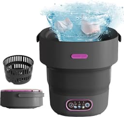 Mini Wasmachine met Centrifuge - Voor Kleine Wasgoed - Meerdere Programma's - gebruiksgemak — thumbnail 1