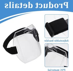 Transparante arm badge houders voor identificatie, 2 stuks, ideaal voor evenementen en werkgebruik — thumbnail 2
