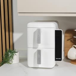 Stapelbare Airfryer - Verticale Airfryer Dubbel - Gelijk Koken Twee Lades - Ruimtebesparend Ontwerp 40% Slanker - 9 Liter Capaciteit — thumbnail 3