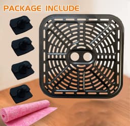 Airfryer Crisper Plate - Grill Pan Tray - Crispy Food Maken - Dubbele Laag Coating - 22.86 x 22.86 cm — thumbnail 2
