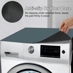 Wasmachine Onderlegger - Machinehoes Droger - Huishoudelijk Gebruik - Antislip Ontwerp - 60 x 60 cm - Zwartgroen — thumbnail 4