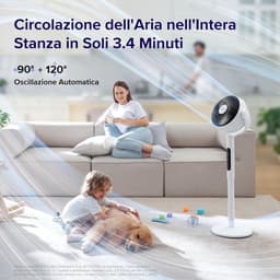 Vloer Ventilator - Staande Fan - Kamertemperatuur Reguleren - Modern/Veelzijdig Design - 110.8 cm - Wit — thumbnail 1