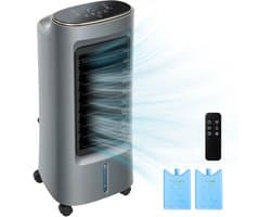 Mini Airco PRO - Mobiele Airco -Luchtkoeler 4-in-1 - Luchtbevochtiger - Luchtreiniger - Ventilator - 90° Oscillatie - Woonkamer & Slaapkamer - 6L Reservoir - Grijs — afbeelding 1