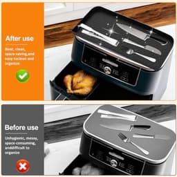 Siliconen Airfryer Mat Voor Dubbele Airfryer Herbruikbaar En Hittebestendig — thumbnail 5