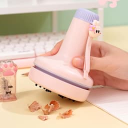 Bureau Stofzuiger - Mini Stofzuiger - Snelle Reiniging - Adaptieve Zuigkracht - Compact Formaat - Roze — thumbnail 5
