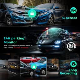 Autodashcam - Rijcamera - Veilige Rit - 4K Ultra HD - 64 GB - Zwart — thumbnail 2