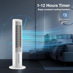 Mobiele Airco - Luchtkoeler Ventilator - Ruimte Koelen - Zonder Afvoerslang - 4L Reservoir - Zwart — thumbnail 3