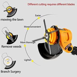 Handgrasmaaier - Cilindermaaier Grastrimmer - Gazon Onderhoud - Lithium Batterij - Multifunctioneel - Groen — thumbnail 4