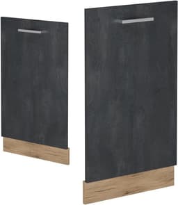 Vaatwasserpanelen Front 45 cm Zwart Beton Look voor Keuken Integratie — thumbnail 5