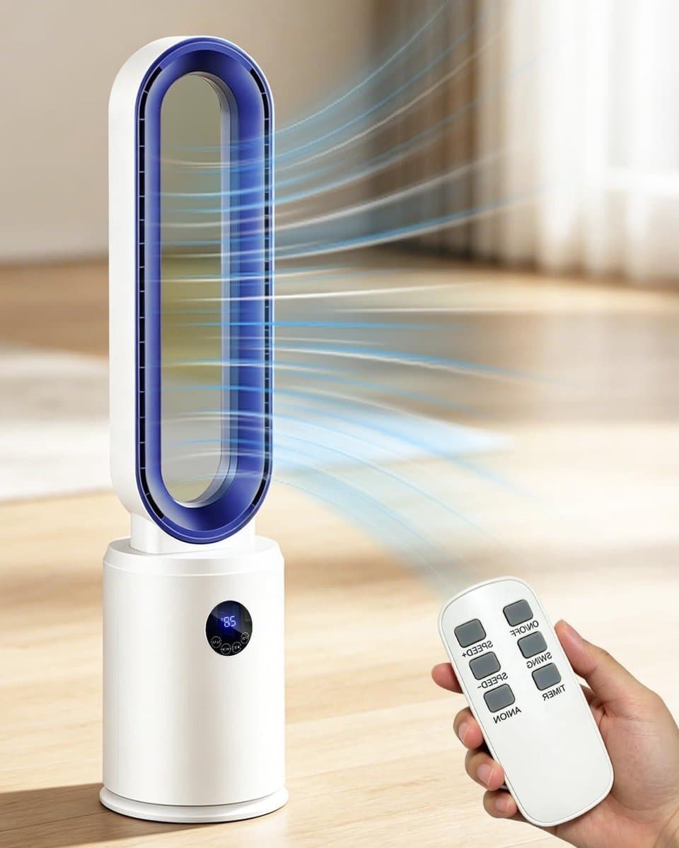 Torenventilator - Zuilventilator - Thuis Koelen - Stil en Krachtig - 30 cm - Zwart — afbeelding 1