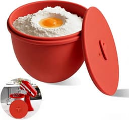 Siliconen Mengkom Inzet - Kom Liner - Keuken Organisatie - Antiaanbaklaag Voedselveilig - 4.8 Liter - Rood — thumbnail 1