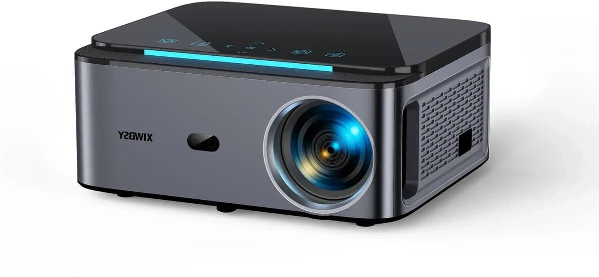 Xiwbsy - 8G Manual Focus1 - Beamer - Projector Beamer - Mini Meamer - 4k - Full HD 1080P - 1920x1080dpi - Automatische focus - met WiFi - 25000Lumens - 108W - Zwart — afbeelding 1