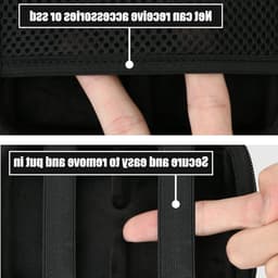 Duurzame Hard Case Bescherming voor Portable SSD's - Geschikt voor T7, T7 Touch, T7 Shield en T9 - Zwart — thumbnail 2