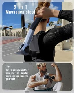 DnA® Massage Gun - Massage Pistool - Massage Gun Professioneel - Massage-gun - Zwart - 13cm x 7cm x 37cm — thumbnail 5