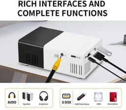 Dailygoods - Innovra - Dailygoods - 1080p HD Draagbare Projector voor Thuisbioscoop en Buitenactiviteiten — thumbnail 4