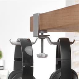 Hoofdtelefoonhaak - Standaard Hanger - Bureau Organisatie - Stabiele Basis - 19 cm - Zwart — thumbnail 2