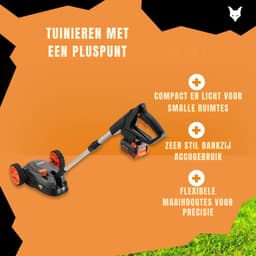 Florixa® Grasmaaier Accu - Grasmaaier Elektrisch - Grasmaaier Benzine - Grasmaaier Benzine Zelftrekkend - Grijs/Oranje/Zwart - 55cm x 40cm x 20cm; 6 kg — thumbnail 3