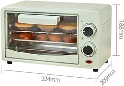 Heteluchtoven aanrecht - Mini oven - Gezond koken - Instelbaar 0-230°C - 12 liter inhoud - Groen — thumbnail 2