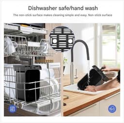 Heteluchtfriteuse – Airfryer - Airfryer Oven - 15L - Dubbele Zones - 2600W - 240V - 8 Programma’s - Dubbele Mand XL -Touch Bedieningspaneel - Kijkvenster - Zwart — thumbnail 4