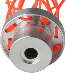 Trimmerkop van aluminiumlegering - met oranje nylonkoord — Inclusief 1 trimmerkop van aluminiumlegering, 43 nylonkoorden (30 cm, vierkant), 1 ronde sleutel en 4 ringen. — thumbnail 3