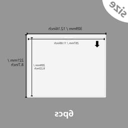 Zelfklevende Transparante Etikethouder - 6 Stuks Horizontale Kaartsleeves voor Organisatie en Classificatie in Kantoor en School (Binnenmaat: 21x29,7 cm) — thumbnail 5