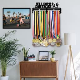 Rolskates Medaillehouder voor Sportprijzen, Wandmontage Medailles Display, Ideaal voor Meer dan 60 Medailles en Awards — thumbnail 4