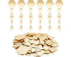 300 Stuks Gouden Spiegels voor Creatieve Projecten, Zelfklevende Acryl Spiegels, Kleine Spiegels voor Knutselen en Decoratie