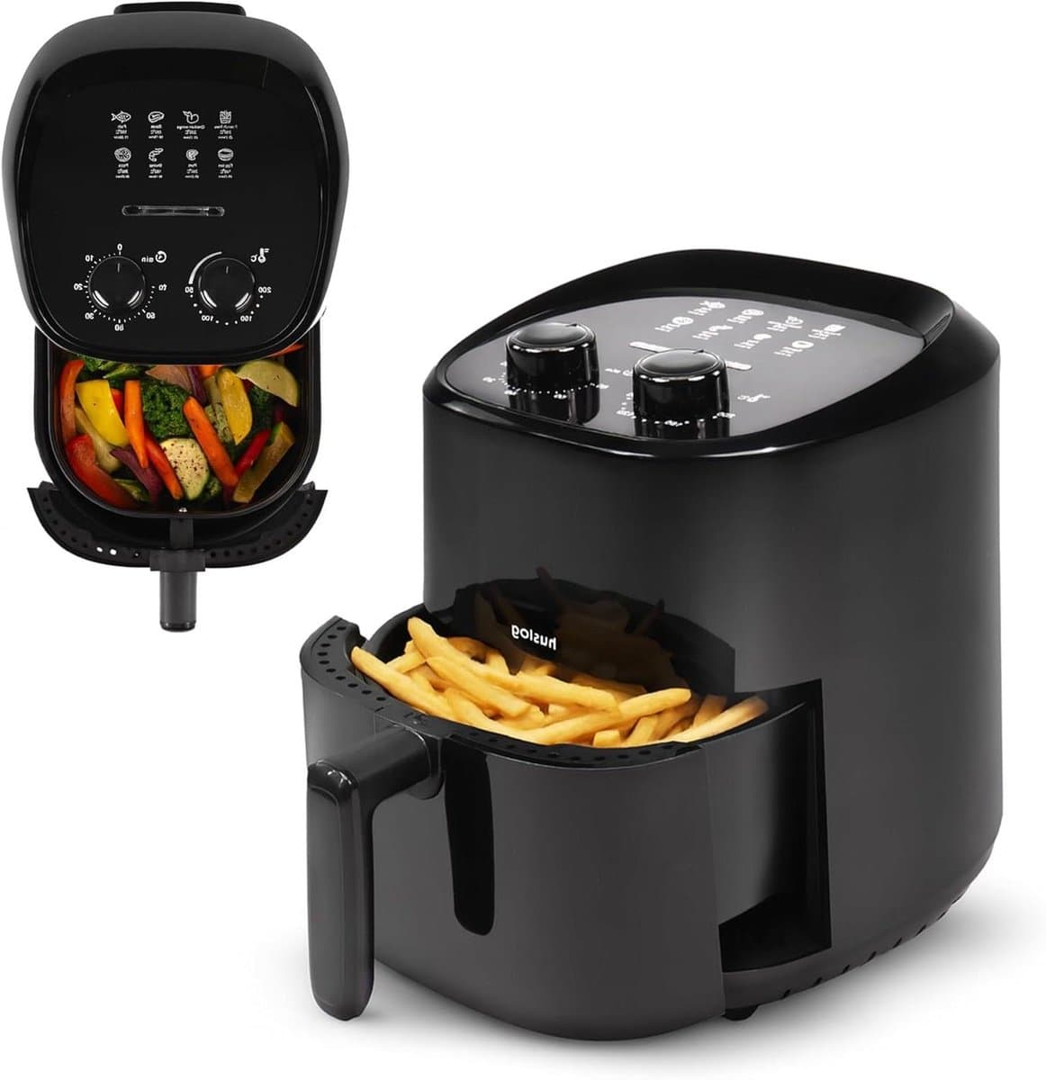 Heteluchtfriteuse - Airfryer - Gezond Frituren - Vetvrij en Snel - 3.5 Liter - Zwart — afbeelding 1