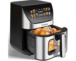 XXL Heteluchtfriteuse met Kijkvenster en LED-Display, 9 Liter