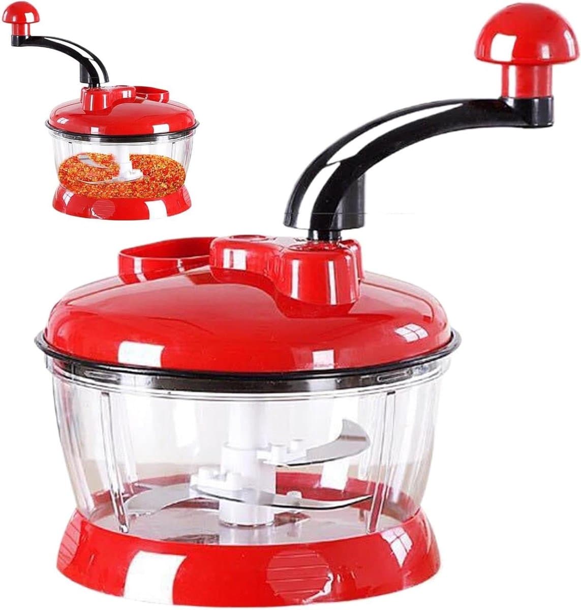 Handmatige Keukenmachine - Voedselhakker - Maaltijden Voorbereiden - Grote Capaciteit - 14 x 19.5 cm - Niet gespecificeerd — afbeelding 1