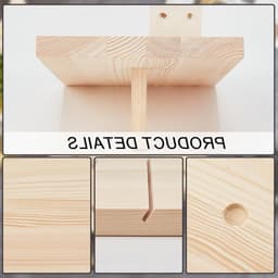 Houten Oorbellen Display Stand - Schuin Achter Cardhouder in Cornsilk met Sieraden Organizer voor Foto's en Kaarten, Perfect voor Winkel en Thuisgebruik — thumbnail 4