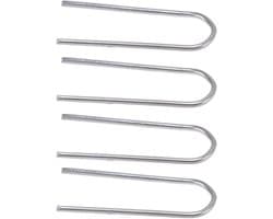 200 Stuks Mini U Haakjes, Roestvrijstalen Ringen voor Hangers, Fuseren van Keramiek en Glas Sieraden