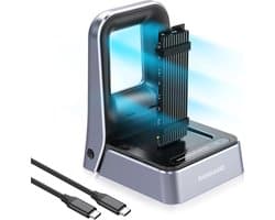 M2 SSD Dockingstation - NVMe Docking Station USB4 - Snelle Data Overdracht - 40 Gbps Snelheid - Ondersteunt 2230-22110 - Zwart