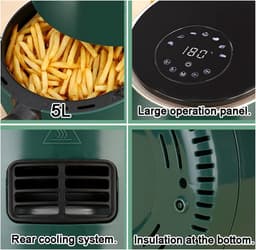 Multifunctionele luchtfriteuse Luchtfriteuse, huishoudelijke oven met grote capaciteit, Allin multifunctionele automatische friteuse, frituren, 1350 W — thumbnail 2
