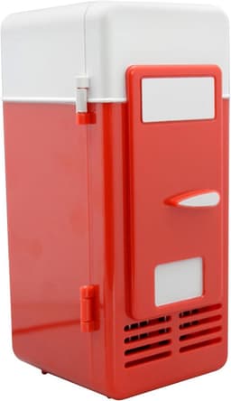 Kleine koelkast - Mini koeler - Dranken koelen - Stille werking - 195 cm hoog - Rood — thumbnail 1
