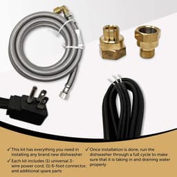 Universele Inbouwset Vaatwasser met 6' Connector en 3-draads Netsnoer — thumbnail 5