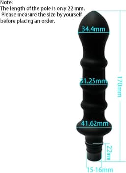 Massage Gun Opzetstuk - Siliconen Massagekop - Spierherstel - Veelzijdige Pasvorm - 15-16MM - Zwart — thumbnail 5