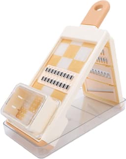 Keukenmachine Groentehakker - Multisnijder Keukengadget - Maaltijd Voorbereiding - 4-in-1 Functionaliteit - 31 x 13 x 6.8 cm - Grijs — thumbnail 5