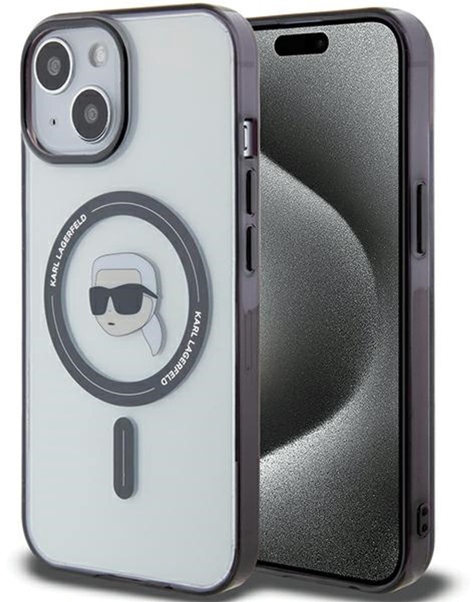 Karl Lagerfeld Karl's Head Serie - Transparante MagSafe Hoes - iPhone 15 - 3D Effect — afbeelding 1
