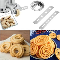 Allecto - VCSJW 2-delige Spuitmond Set voor Keukenmachine - RVS Pastry Accessoires met 8 Mallen — thumbnail 2