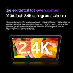 Tablet Blackview Active 8 Pro - 24GB RAM - 256GB ROM - 10,36 inch - Android - 22000mAh batterij - 2,4K FHD+ - Dual SIM 4G - IP68/IP69 K - GPS - NFC - Zwart — thumbnail 3