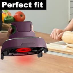 8 stuks Airfryermatten voor Ninja Crispi, draagbare vierpotige siliconen hittebestendige onderzetters Airfryermat voor kooksysteemhouder Kitchen Aid-accessoires (zwart) — thumbnail 2