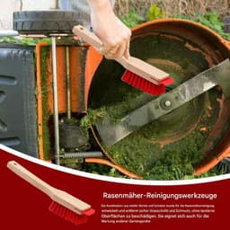 Grasmaaier Schraper - Onderhoudsborstel - Gazon Onderhoud - Lange Greep - 40.5 cm - Houten — thumbnail 4