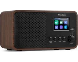 DAB radio - Audizio Avio DAB radio met Bluetooth - DAB+ - FM - USB - 20 voorkeurszender - Houtlook