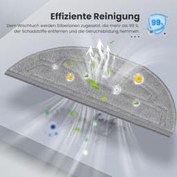 Set van 12 dweildoeken voor Roborock S8 MaxV Ultra robotstofzuiger, 6 dweilen en 6 zijwisser, zilverionen microvezel VibraRise 3.0 dweilsysteem, accessoires — thumbnail 2