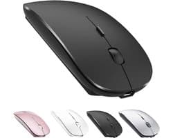 Ntech - Muis Draadloos - Draadloze Muis Laptop Zwart - Bluetooth Muis Draadloos - Ergonomisch - Laptop en gaming - Extra Stil