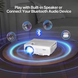 Draagbare Bluetooth Mini Projector - 10000 Lux 1080P HD Beamer voor Thuis en Buiten — thumbnail 5